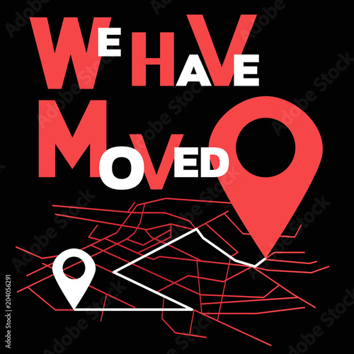 We have moved, changed address navigation