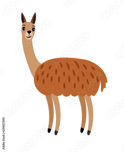Vicuna cute cartoon animal