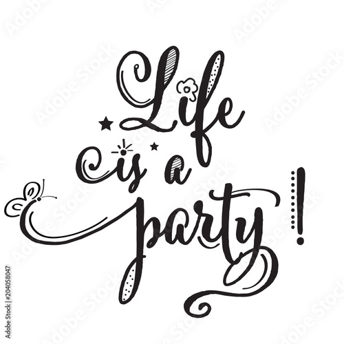 Funny handwritten quote about life