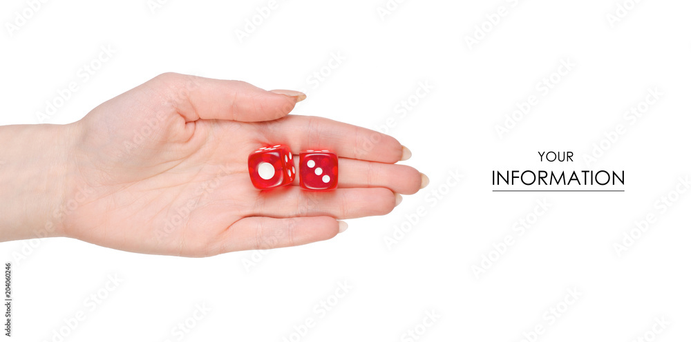 Playing dice in hand pattern Playing dice in hand pattern