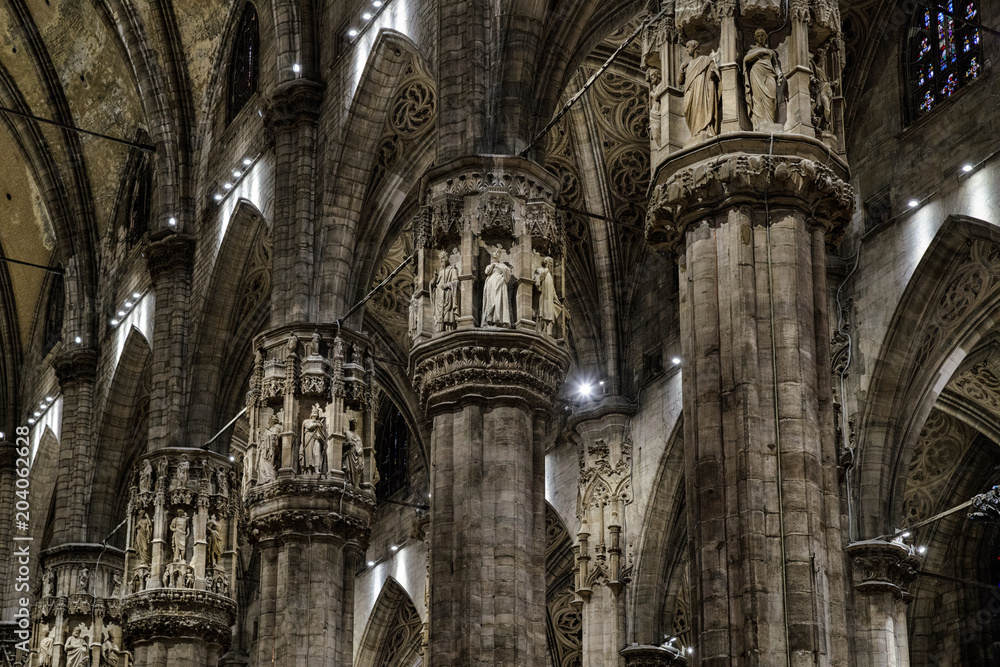 Naklejka premium Interior of Milan cathedral, Italy
