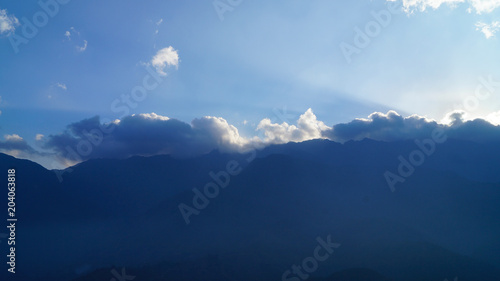 clouds on the mountain