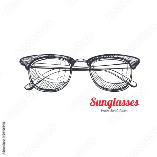 Sunglasses vector hand drawn