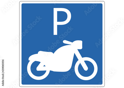 Schild Motorradparkplatz