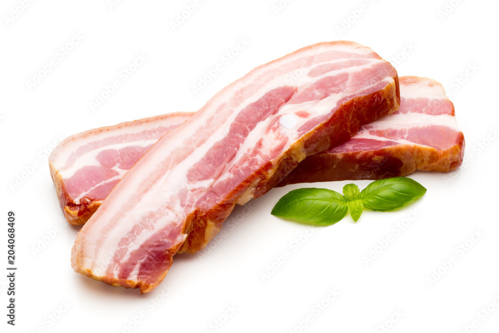Pieces of raw pork lard isolated on white background. Pieces of raw pork lard isolated on white background.