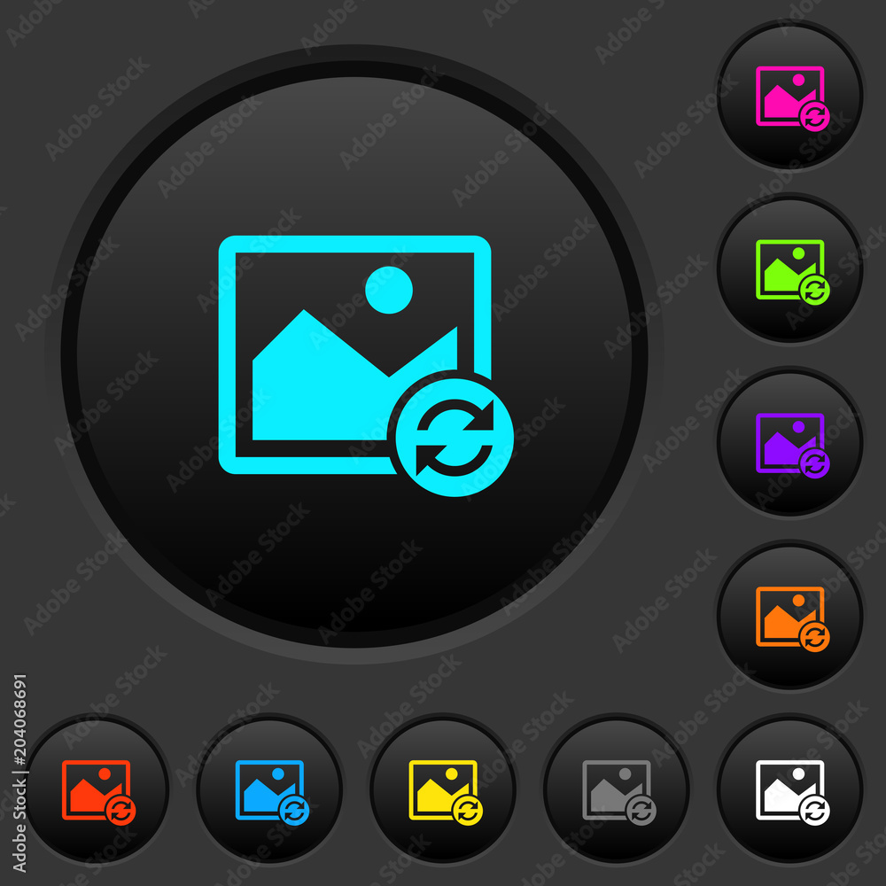 Refresh image dark push buttons with color icons Refresh image dark push buttons with color icons
