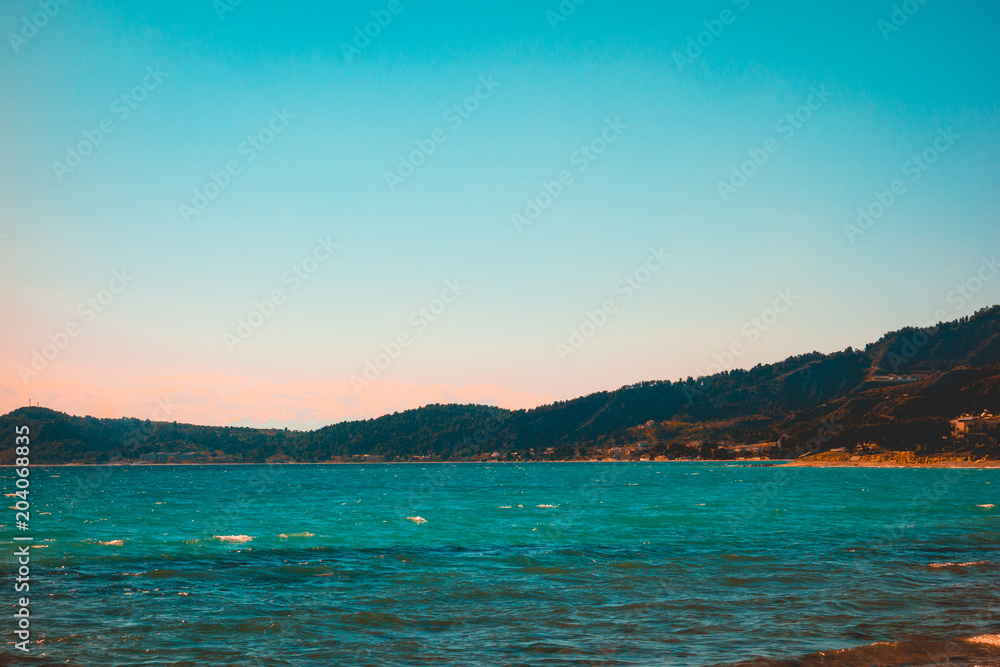 beautiful island with sea in the foreground at afternoon beautiful island with sea in the foreground at afternoon
