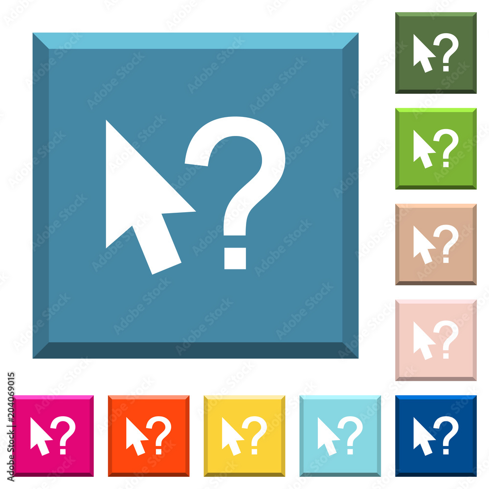 Help cursor white icons on edged square buttons Help cursor white icons on edged square buttons