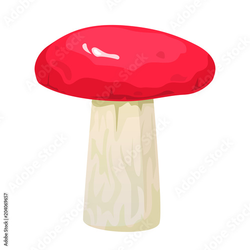 Russula edible mushroom, vector illustration