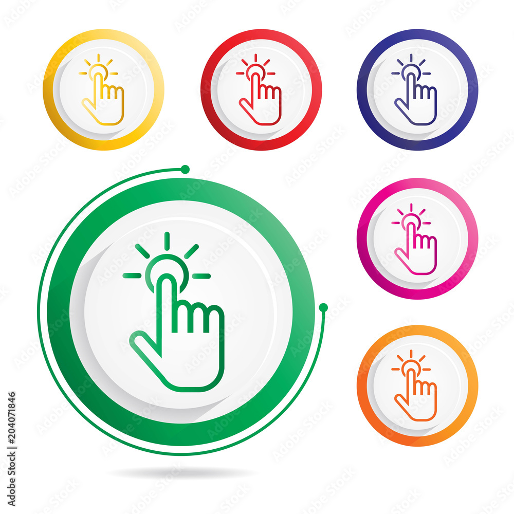 Hand Gesture icon push Hand Gesture icon push