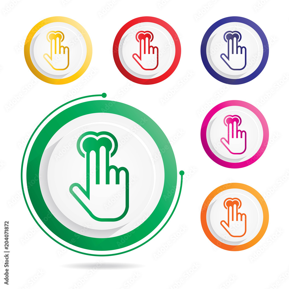 Hand Gesture icon Two fingers,touch Hand Gesture icon Two fingers,touch