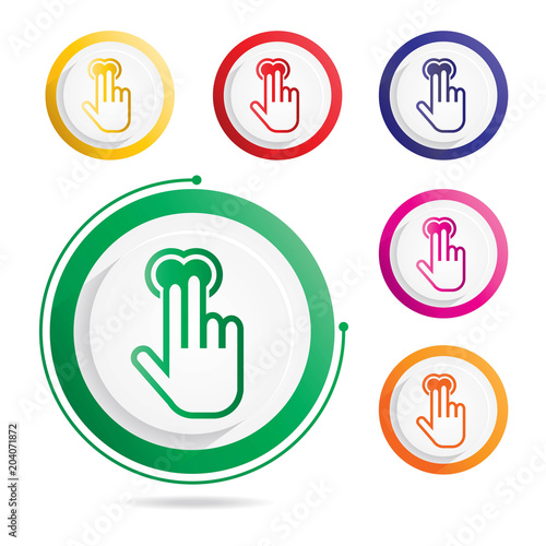 Hand Gesture icon Two fingers,touch