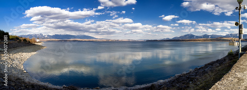 Panoramic lake landscape