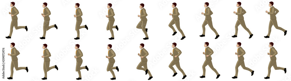 Business man running animation sprite sheet, loop animation Business man running animation sprite sheet, loop animation