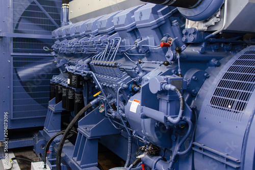 Diesel generator blue