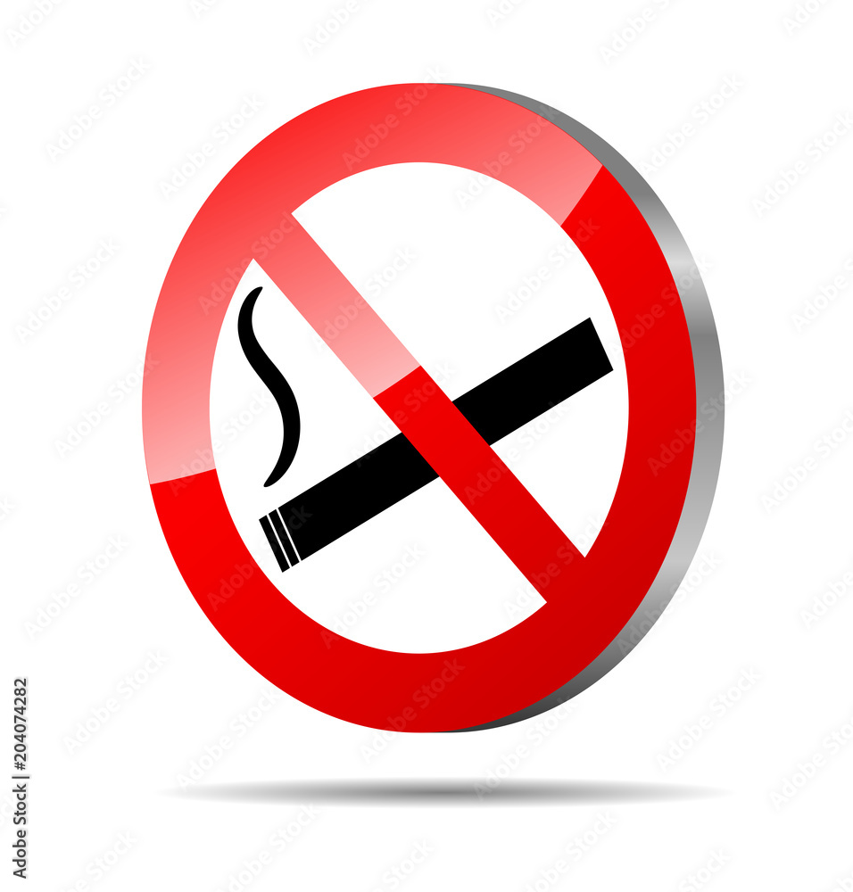 No smoking 3d sign