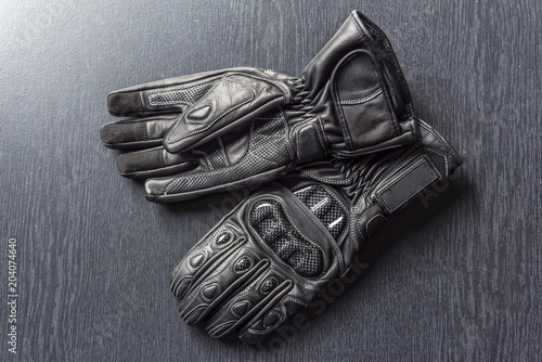  Motorcycle gloves on a gray background