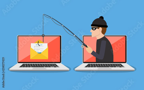 Phishing scam, hacker attack photo
