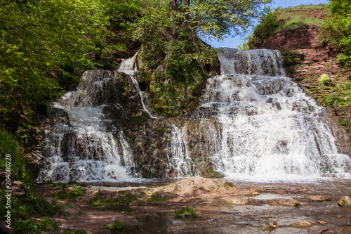 Waterfall Chervonograd in Ternopil region  Ukraine