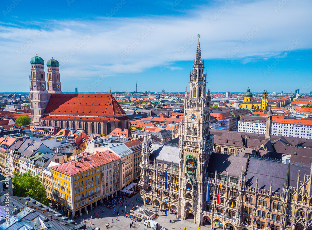 Obraz premium Panorama centrum Monachium