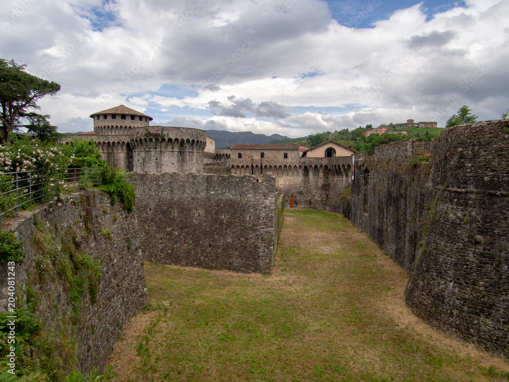 Obraz premium Sarzanello fortress, Sarzana, Liguria, Italy.
