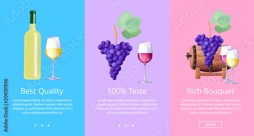 Best Quality Taste Bouquet Set of Posters Vector