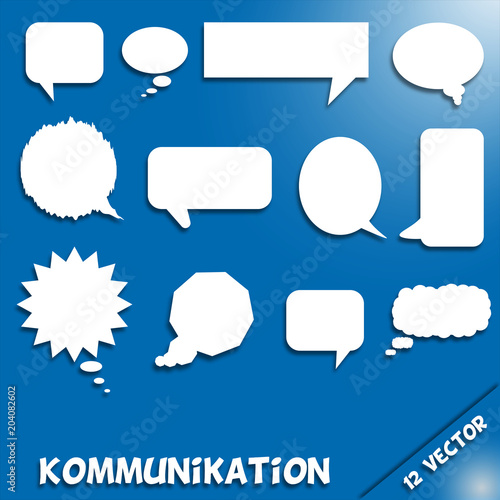 3D Vektor Kommunikation Sprechblasen