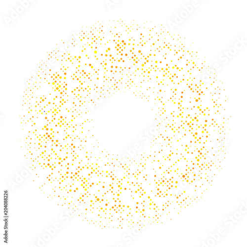 Abstract dotted halftone circle pattern graphic effect