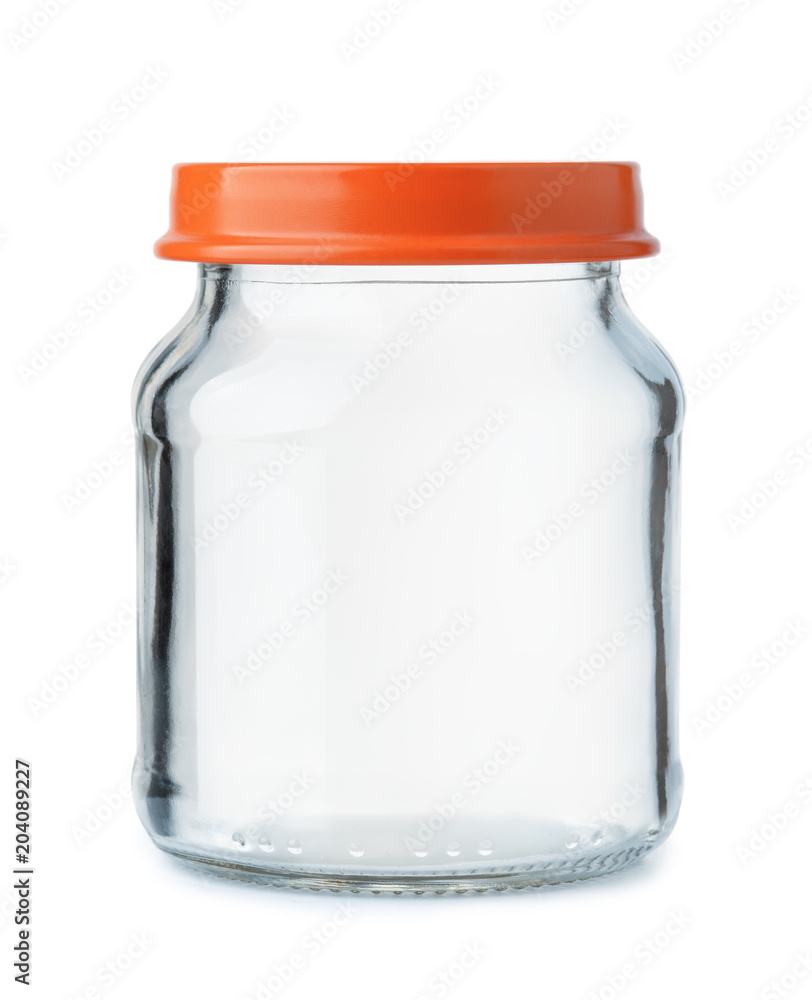 Small empty glass jar with lid Small empty glass jar with lid
