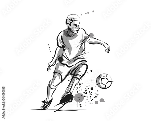 Vector ink of soccer