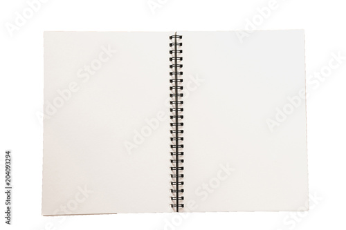 Isolated Paper notebook for memo message with clipping path on white background