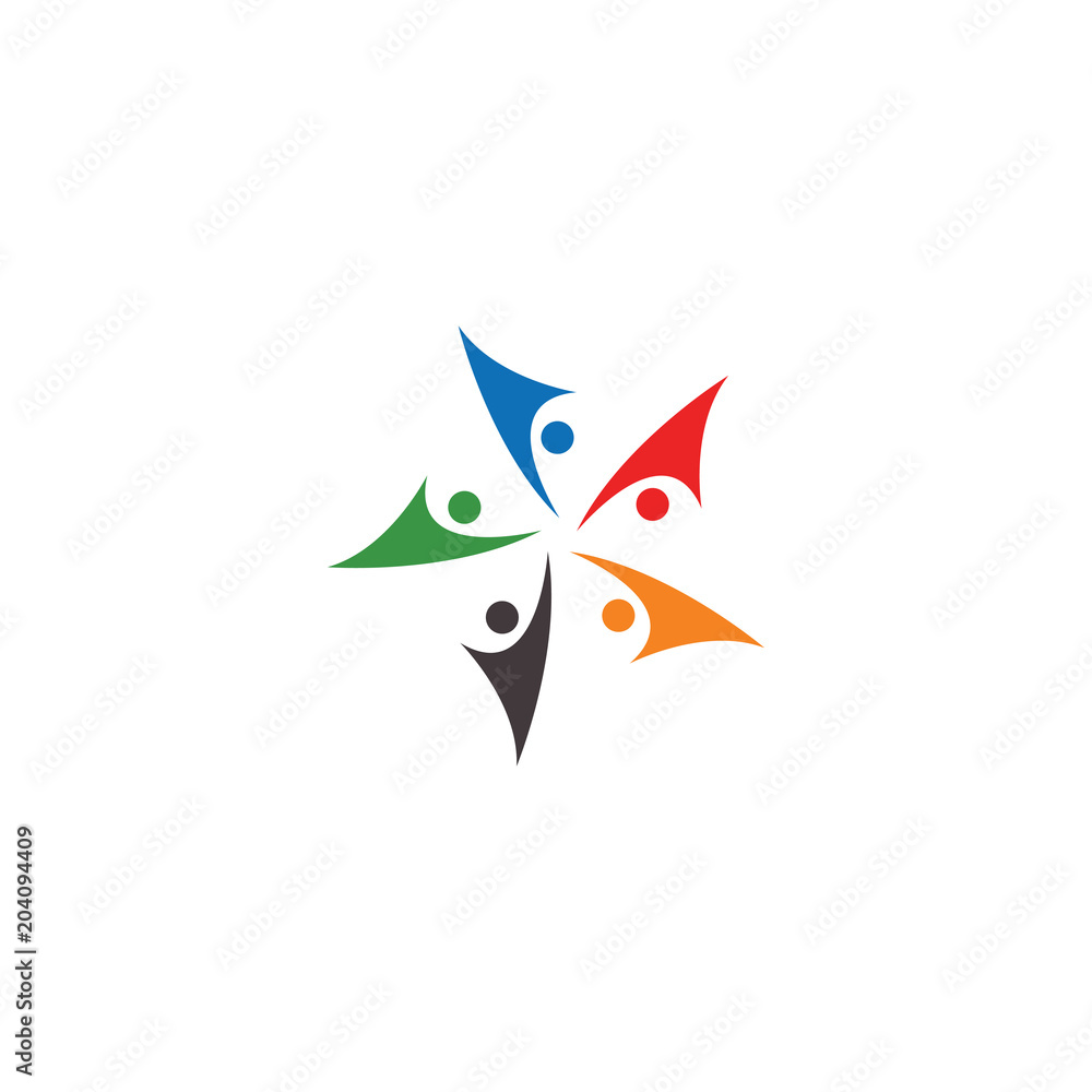 Community people logo icon template Community people logo icon template