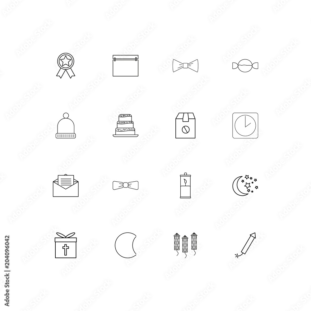 Holidays linear thin icons set. Outlined simple vector icons Holidays linear thin icons set. Outlined simple vector icons