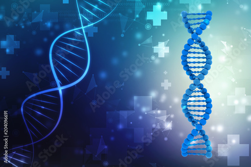 3d render of dna structure, Medical abstract background