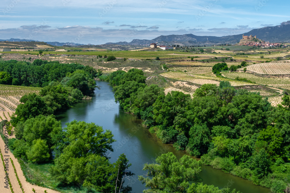 Ebro river next to San Vicente de la Sonsierra, La Rioja, Spain