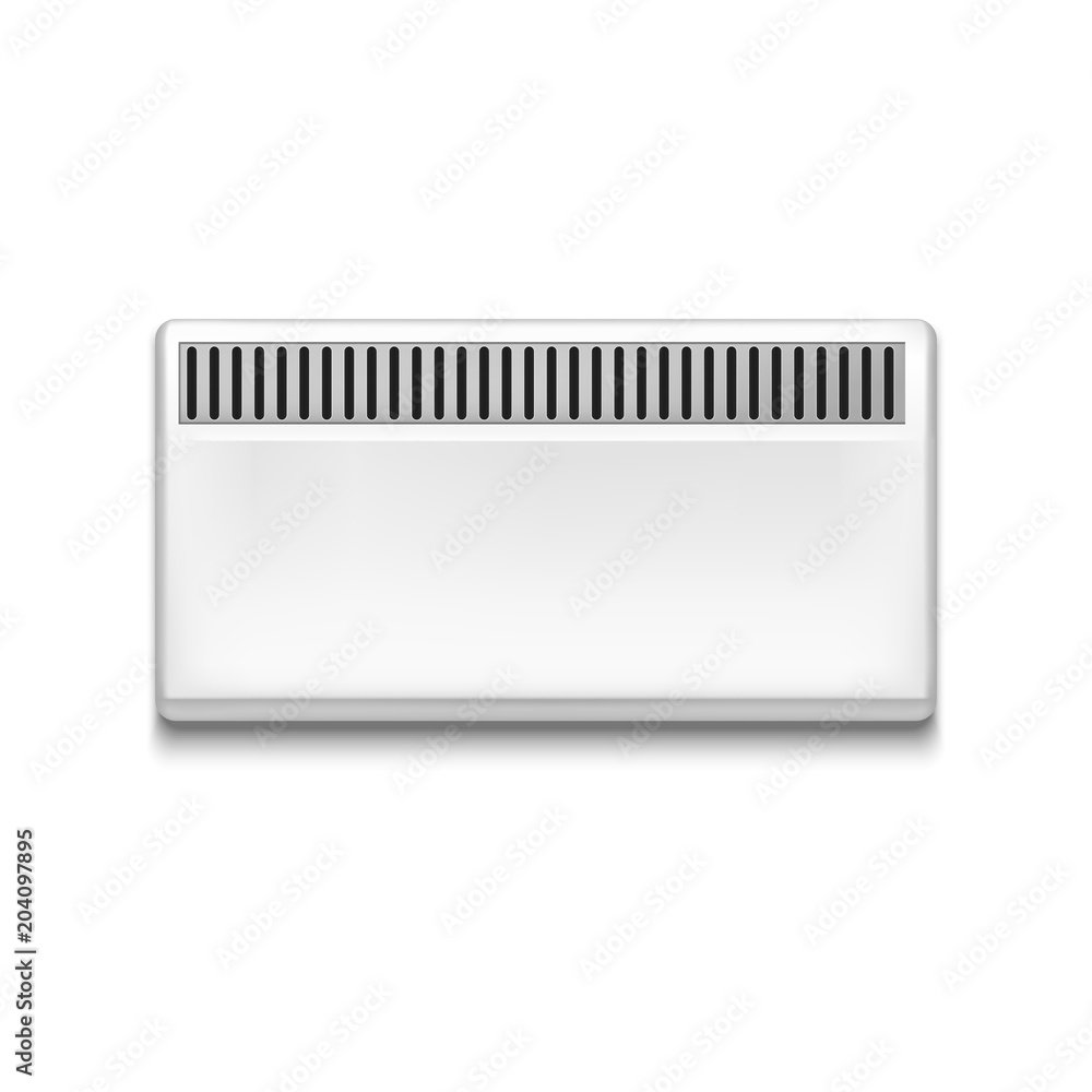 Realistic Detailed 3d Metal Heating Radiator. Vector Realistic Detailed 3d Metal Heating Radiator. Vector