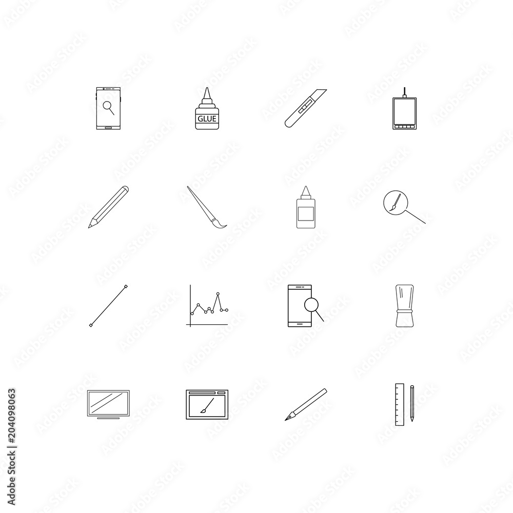 Creative Process And Design linear thin icons set. Outlined simple vector icons Creative Process And Design linear thin icons set. Outlined simple vector icons