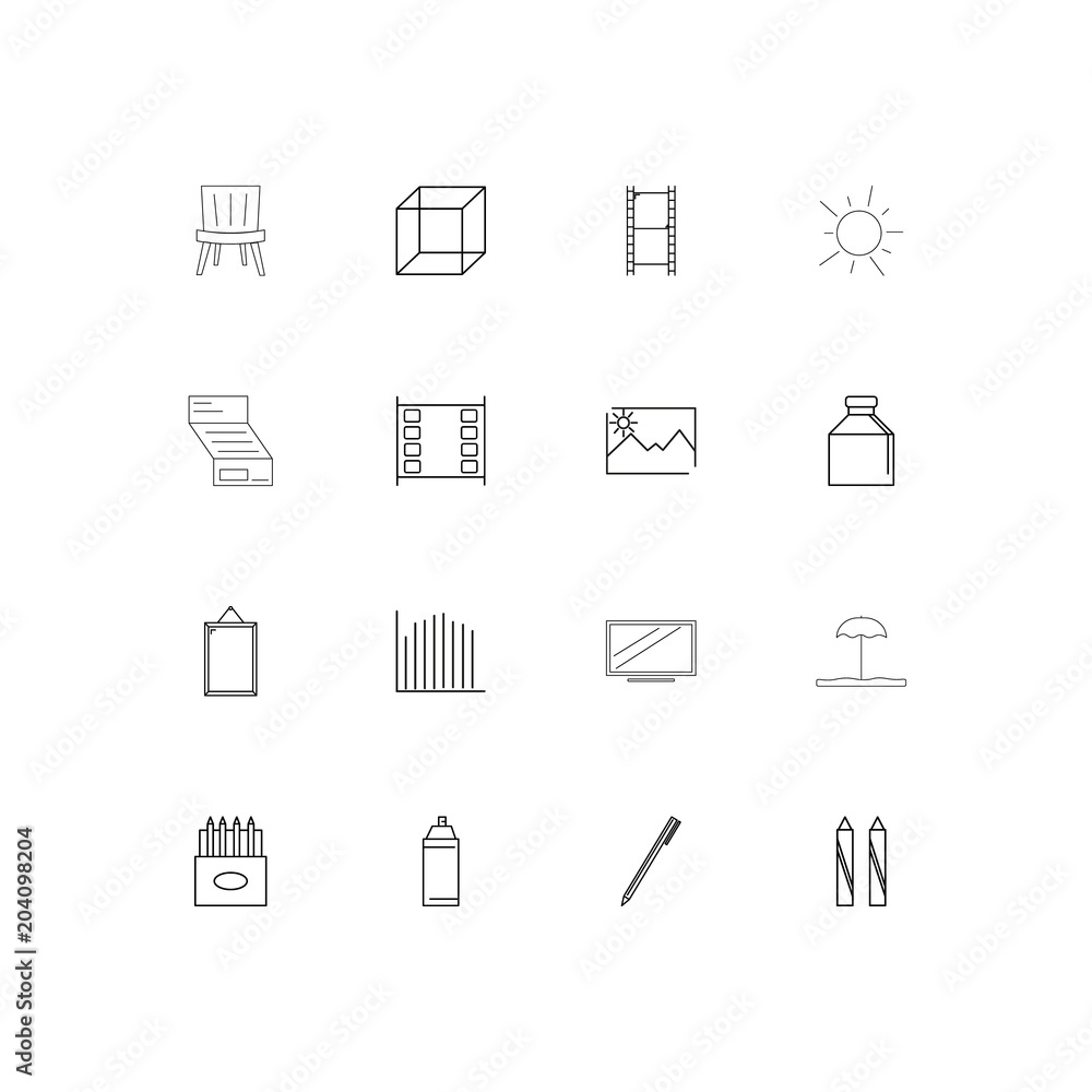 Creative Process And Design linear thin icons set. Outlined simple vector icons Creative Process And Design linear thin icons set. Outlined simple vector icons