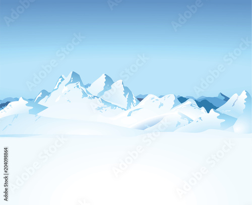 Winterlandschaft in den Bergen