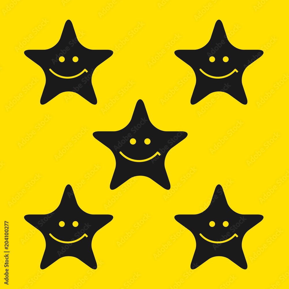 Star Smile Vector Template Design Illustration Star Smile Vector Template Design Illustration