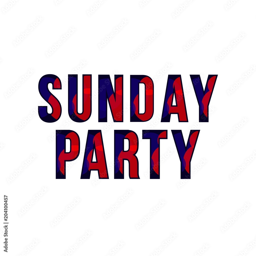 Sunday Party Vector Template Design Illustration