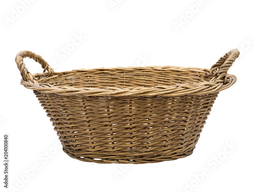 Empty wicker basket