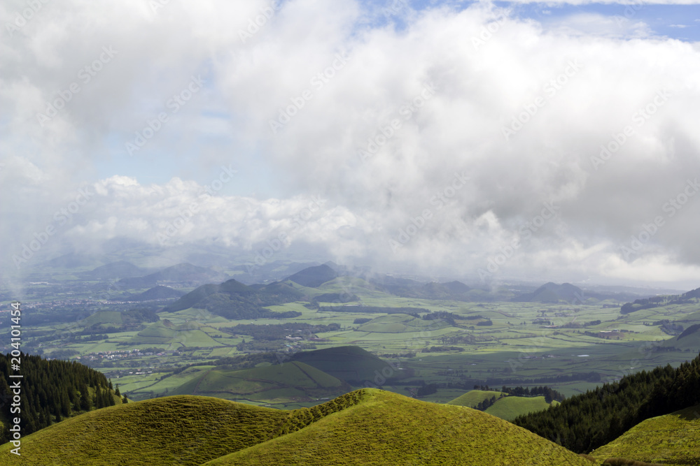 Fototapeta premium Green hills landscape