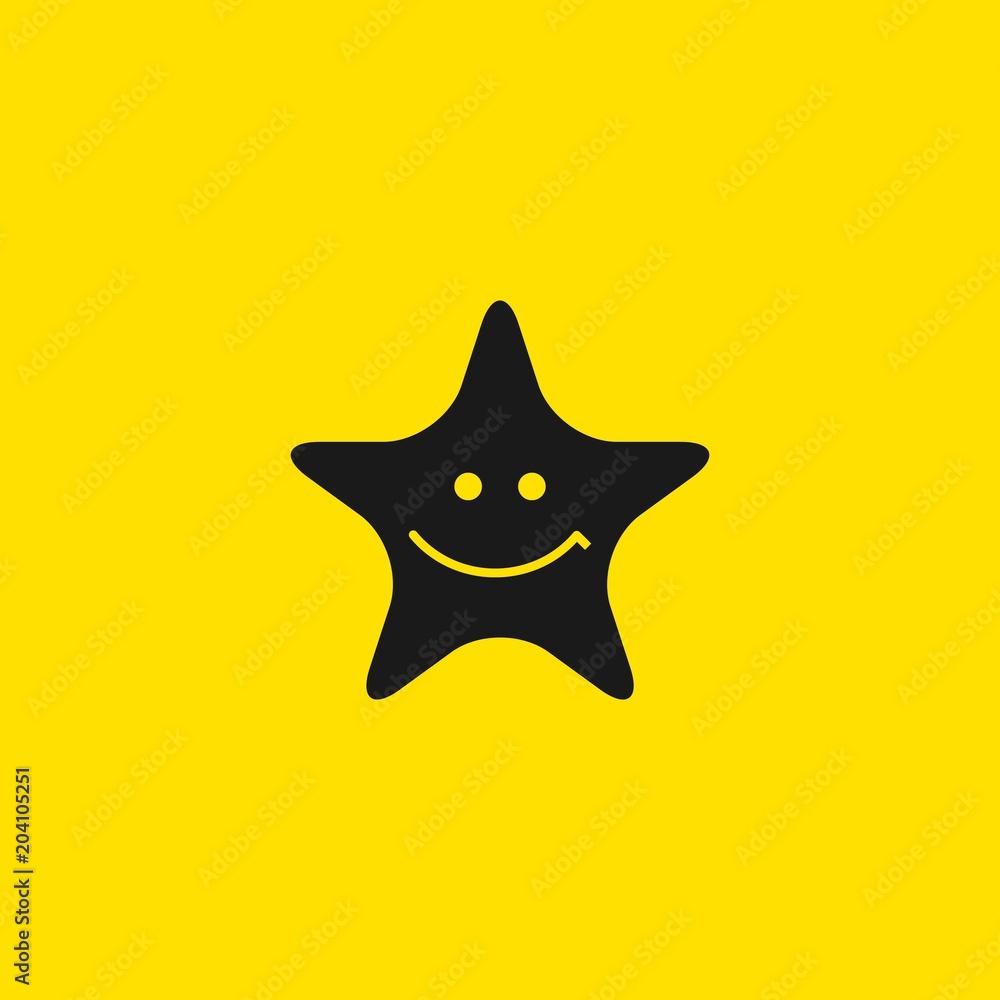 Star Smile Vector Template Design Illustration Star Smile Vector Template Design Illustration