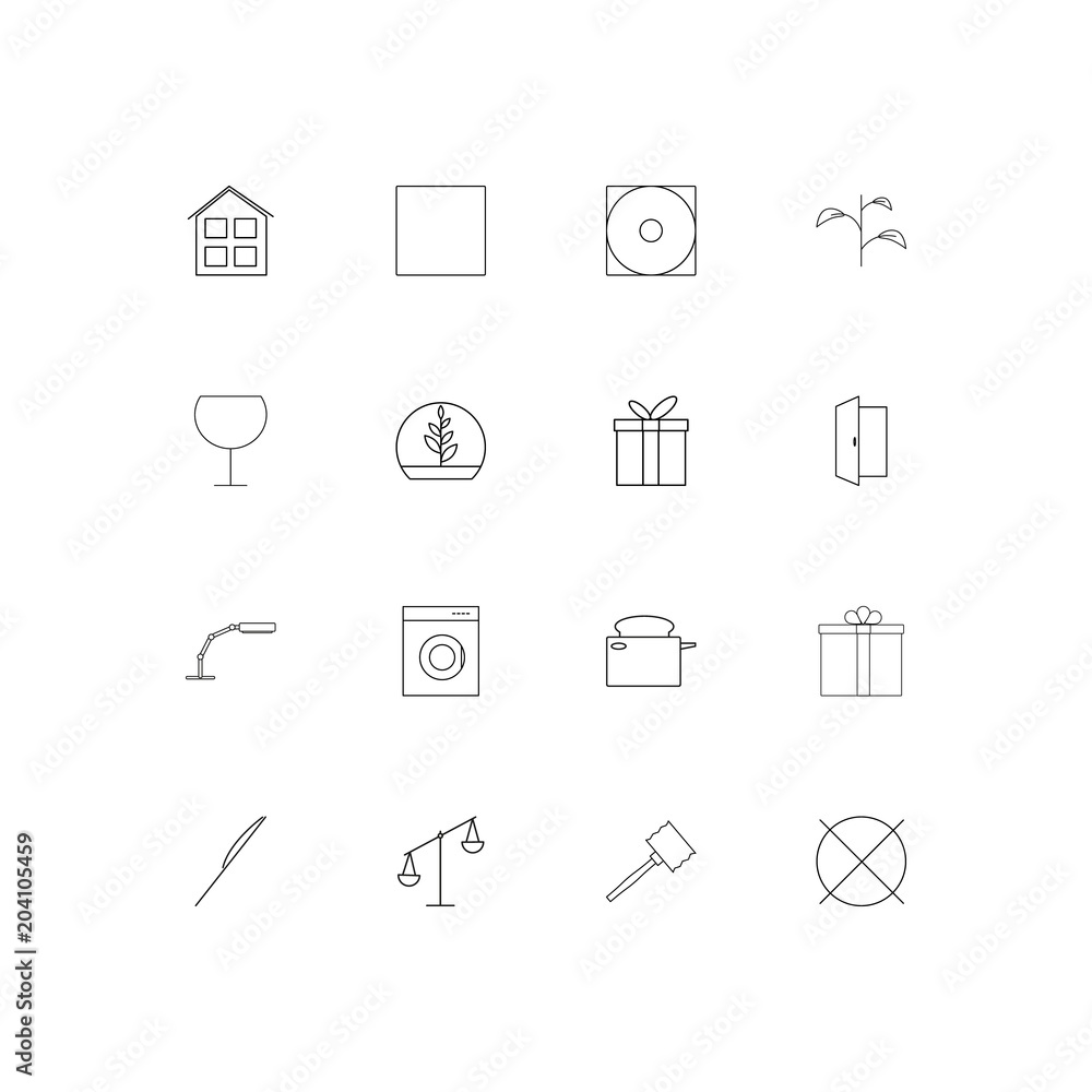 Home Appliances linear thin icons set. Outlined simple vector icons Home Appliances linear thin icons set. Outlined simple vector icons