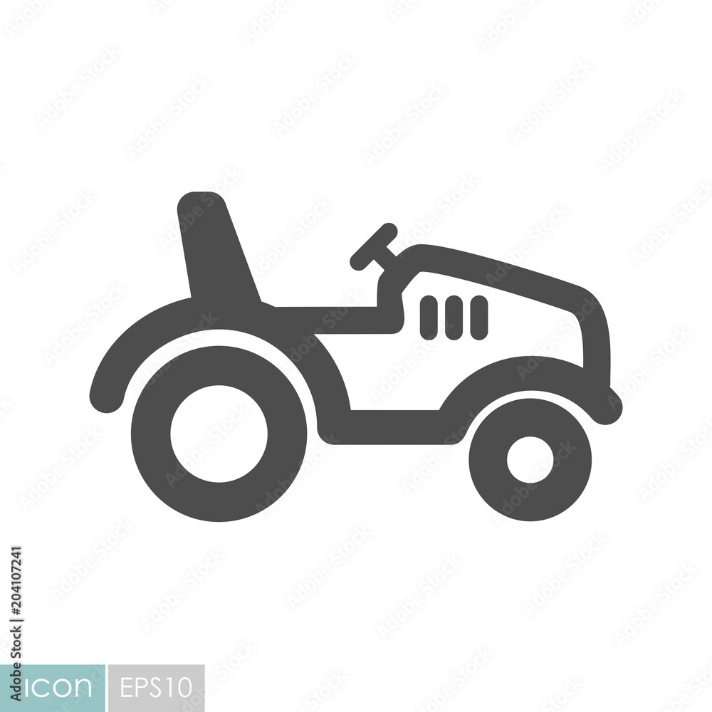 Tractor icon. Farmer machine Tractor icon. Farmer machine