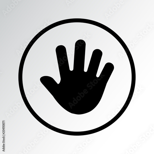 Hand icon. Vector illustration