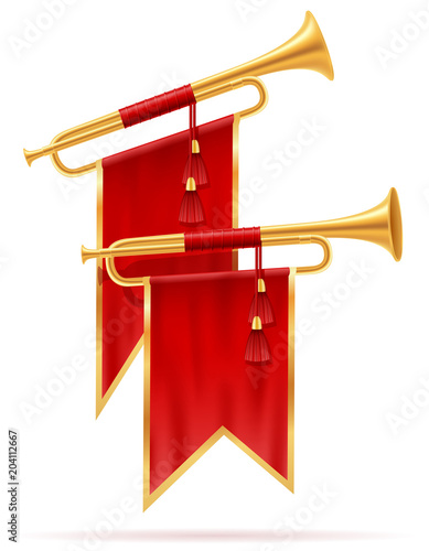 king royal golden horn vector illustration