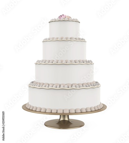 Tiered Cakes Isolated