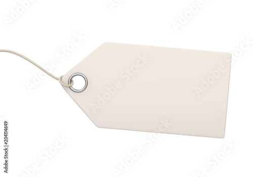 Blank Price Tag Isolated photo